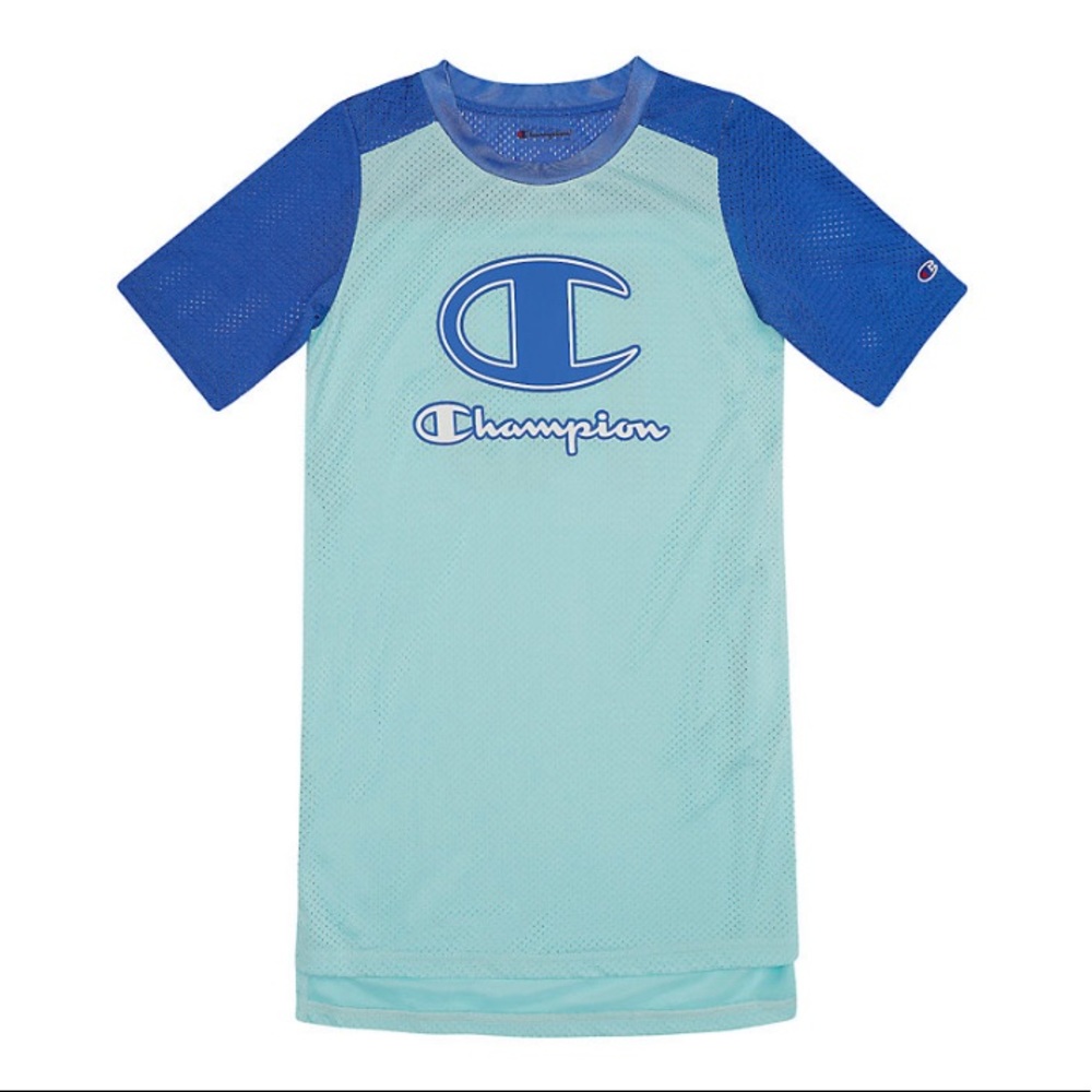 NWT Girls Size XL Champion Mesh Dress In Color Blue Mist